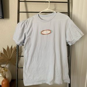 Baby blue Sant Cruz Skateboard T-shirt.